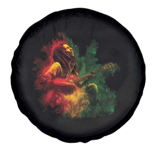 Marley Guitarist Spare Tire Cover Smoke Cannabis Leaf 420 Rastafari Rasta Reggae Music TS10 Print Your Wear