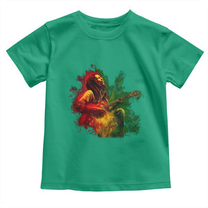 Marley Guitarist Toddler T Shirt Smoke Cannabis Leaf 420 Rastafari Rasta Reggae Music TS10 Irish Green Print Your Wear