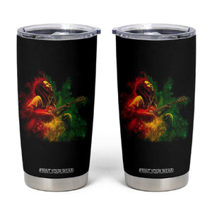 Marley Guitarist Tumbler Cup Smoke Cannabis Leaf 420 Rastafari Rasta Reggae Music TS10 Black Print Your Wear