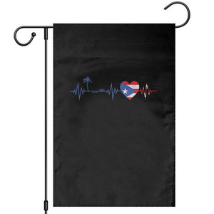 Puerto Rico Flag Garden Flag Heartbeat EKG Pulse Boricua Pride Summer Beach TS10 Black Print Your Wear