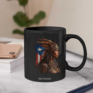 Puerto Rico Taino Warrior Woman Coffee Mug Boricua Pride TS10 Print Your Wear