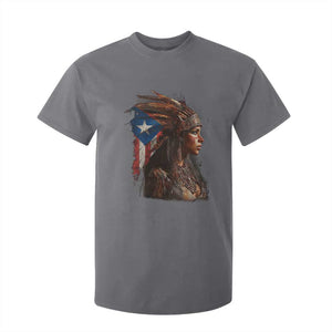 Puerto Rico Taino Warrior Woman T Shirt For Kid Boricua Pride TS10 Charcoal Print Your Wear