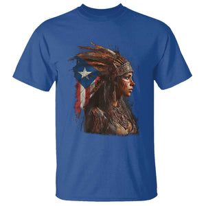 Puerto Rico Taino Warrior Woman T Shirt Boricua Pride TS10 Royal Blue Print Your Wear