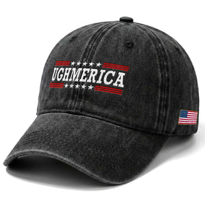 Ughmerica Anti 4th of July Washed Cotton Baseball Cap TS10 Print Your Wear