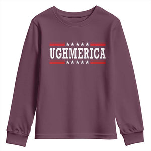 Ughmerica Anti 4th of July Youth Sweatshirt TS10 Maroon Print Your Wear