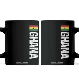 Distressed Ghana Flag Coffee Mug Vintage Ghanese Flag Africa Ghanaian Heritage