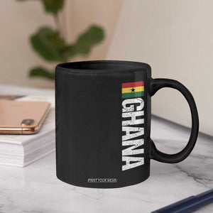 Distressed Ghana Flag Coffee Mug Vintage Ghanese Flag Africa Ghanaian Heritage