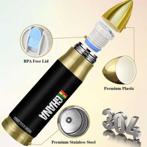 Distressed Ghana Flag Bullet Tumbler Vintage Ghanese Flag Africa Ghanaian Heritage