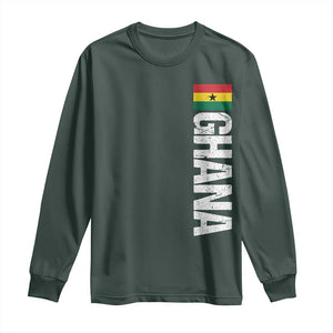 Distressed Ghana Flag Long Sleeve Shirt Vintage Ghanese Flag Africa Ghanaian Heritage