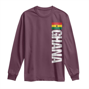 Distressed Ghana Flag Long Sleeve Shirt Vintage Ghanese Flag Africa Ghanaian Heritage