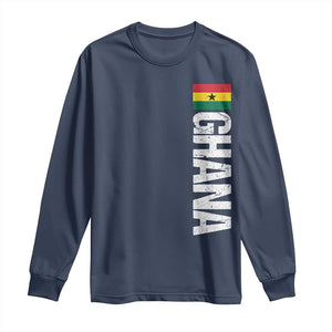 Distressed Ghana Flag Long Sleeve Shirt Vintage Ghanese Flag Africa Ghanaian Heritage