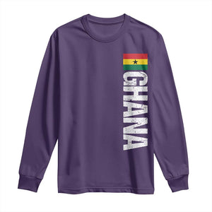 Distressed Ghana Flag Long Sleeve Shirt Vintage Ghanese Flag Africa Ghanaian Heritage