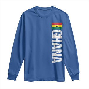 Distressed Ghana Flag Long Sleeve Shirt Vintage Ghanese Flag Africa Ghanaian Heritage