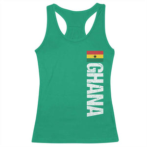 Distressed Ghana Flag Racerback Tank Top Vintage Ghanese Flag Africa Ghanaian Heritage