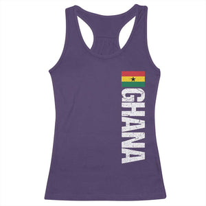 Distressed Ghana Flag Racerback Tank Top Vintage Ghanese Flag Africa Ghanaian Heritage