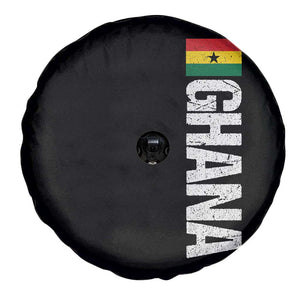Distressed Ghana Flag Spare Tire Cover Vintage Ghanese Flag Africa Ghanaian Heritage