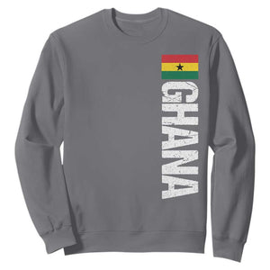 Distressed Ghana Flag Sweatshirt Vintage Ghanese Flag Africa Ghanaian Heritage