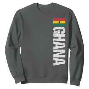Distressed Ghana Flag Sweatshirt Vintage Ghanese Flag Africa Ghanaian Heritage