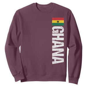 Distressed Ghana Flag Sweatshirt Vintage Ghanese Flag Africa Ghanaian Heritage