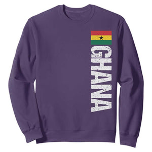 Distressed Ghana Flag Sweatshirt Vintage Ghanese Flag Africa Ghanaian Heritage
