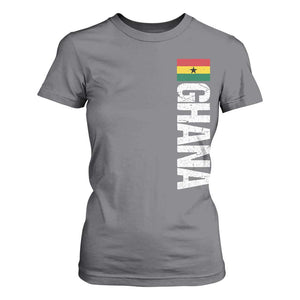Distressed Ghana Flag T Shirt For Women Vintage Ghanese Flag Africa Ghanaian Heritage