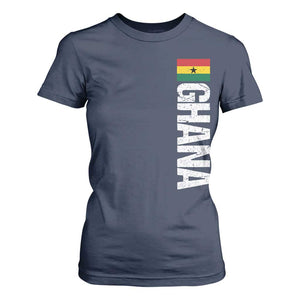 Distressed Ghana Flag T Shirt For Women Vintage Ghanese Flag Africa Ghanaian Heritage