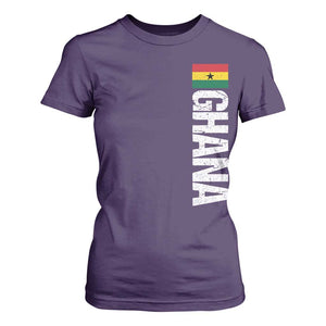 Distressed Ghana Flag T Shirt For Women Vintage Ghanese Flag Africa Ghanaian Heritage