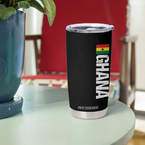 Distressed Ghana Flag Tumbler Cup Vintage Ghanese Flag Africa Ghanaian Heritage