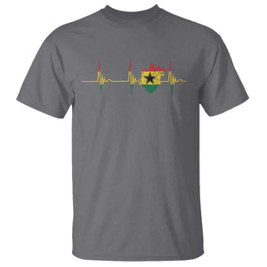 Heart Ghana Flag T Shirt Heartbeat EKG Pulse Proud Ghanaian