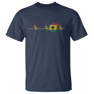 Heart Ghana Flag T Shirt Heartbeat EKG Pulse Proud Ghanaian