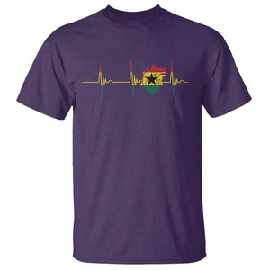 Heart Ghana Flag T Shirt Heartbeat EKG Pulse Proud Ghanaian