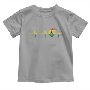 Heart Ghana Flag Toddler T Shirt Heartbeat EKG Pulse Proud Ghanaian