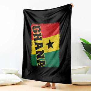 Vintage Distressed Ghana Flag Throw Blanket Ghanaian Heritage Africa Ghanese Roots