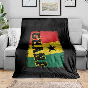 Vintage Distressed Ghana Flag Throw Blanket Ghanaian Heritage Africa Ghanese Roots