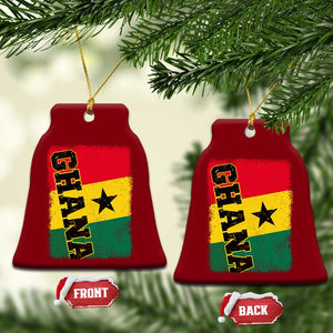 Vintage Distressed Ghana Flag Ceramic Ornament Ghanaian Heritage Africa Ghanese Roots