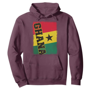 Vintage Distressed Ghana Flag Hoodie Ghanaian Heritage Africa Ghanese Roots