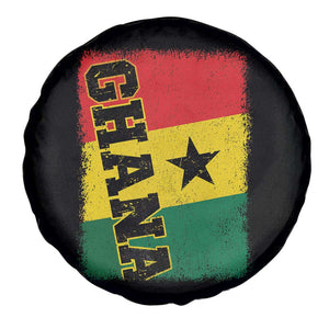Vintage Distressed Ghana Flag Spare Tire Cover Ghanaian Heritage Africa Ghanese Roots