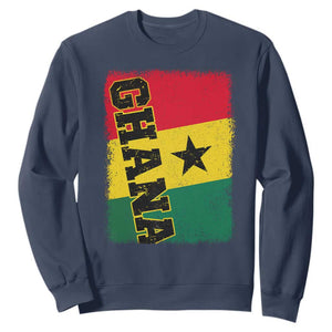 Vintage Distressed Ghana Flag Sweatshirt Ghanaian Heritage Africa Ghanese Roots