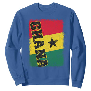 Vintage Distressed Ghana Flag Sweatshirt Ghanaian Heritage Africa Ghanese Roots