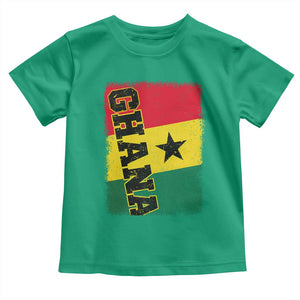 Vintage Distressed Ghana Flag Toddler T Shirt Ghanaian Heritage Africa Ghanese Roots