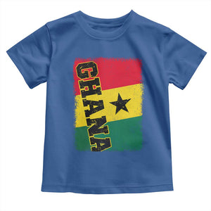 Vintage Distressed Ghana Flag Toddler T Shirt Ghanaian Heritage Africa Ghanese Roots