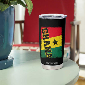 Vintage Distressed Ghana Flag Tumbler Cup Ghanaian Heritage Africa Ghanese Roots