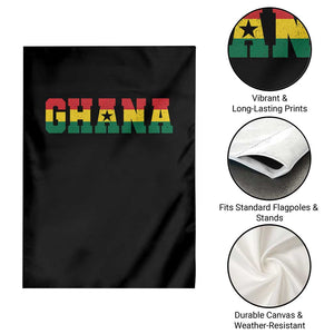 Ghana Flag Garden Flag Varsity Lettering Design Ghanaian Pride Heritage Graphic