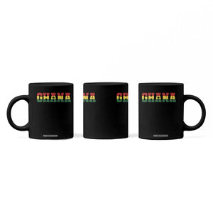 Ghana Flag Coffee Mug Varsity Lettering Design Ghanaian Pride Heritage Graphic