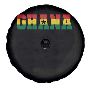 Ghana Flag Spare Tire Cover Varsity Lettering Design Ghanaian Pride Heritage Graphic