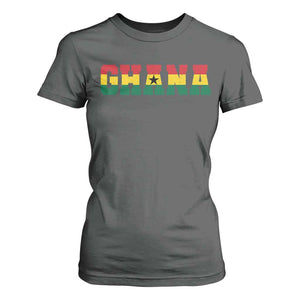 Ghana Flag T Shirt For Women Varsity Lettering Design Ghanaian Pride Heritage Graphic