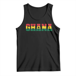 Ghana Flag Tank Top Varsity Lettering Design Ghanaian Pride Heritage Graphic