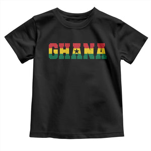 Ghana Flag Toddler T Shirt Varsity Lettering Design Ghanaian Pride Heritage Graphic