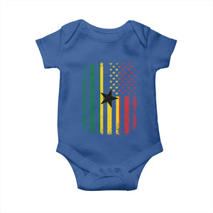 Ghana American Flag Baby Onesie Vintage Ghanaian Pride Heritage Graphic for Ghanaian Americans