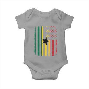 Ghana American Flag Baby Onesie Vintage Ghanaian Pride Heritage Graphic for Ghanaian Americans